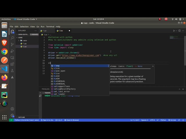 How to open/automate any website using selenium with python