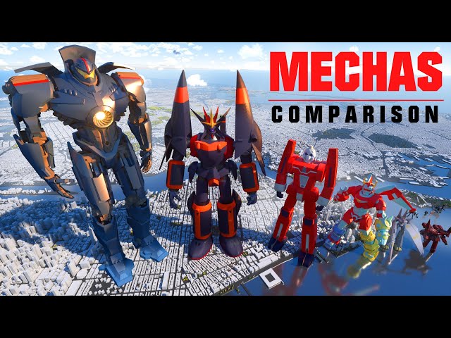🤖 COMPARATIVA de MECHAS (robots pilotados) 🤖 (Animación 3D)