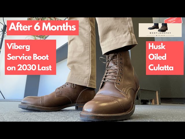Viberg Service Boot in Husk Oiled Culatta After 6 Months