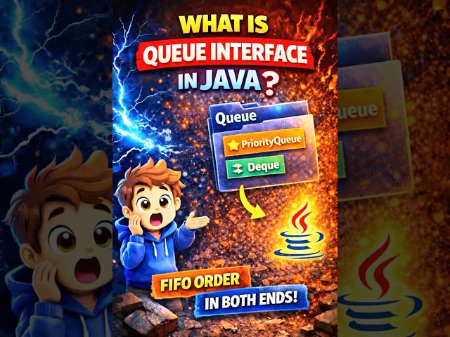What is Queue Interface in Java? #shorts  #viral  #java  #learning #coding