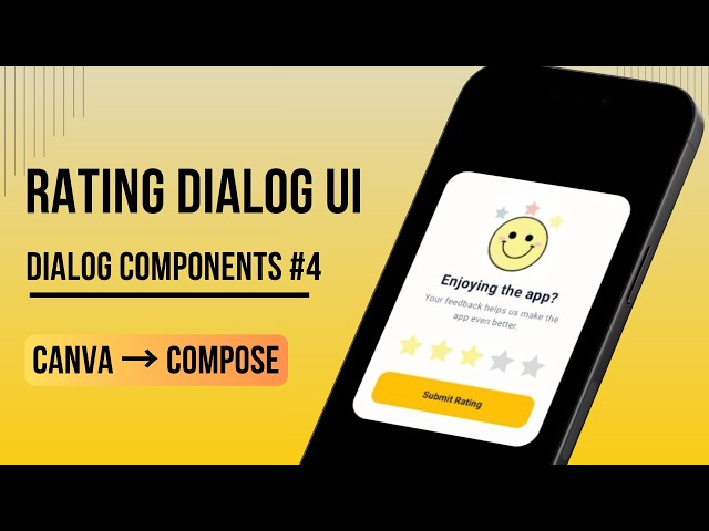Modern Rating Dialog in Jetpack Compose ⭐ | Android UI Design Tutorial