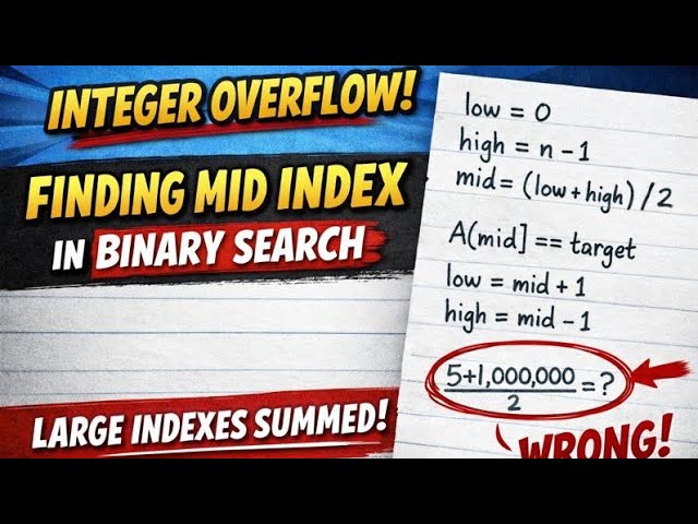 Overlooked issue while calculating mid index in binary search