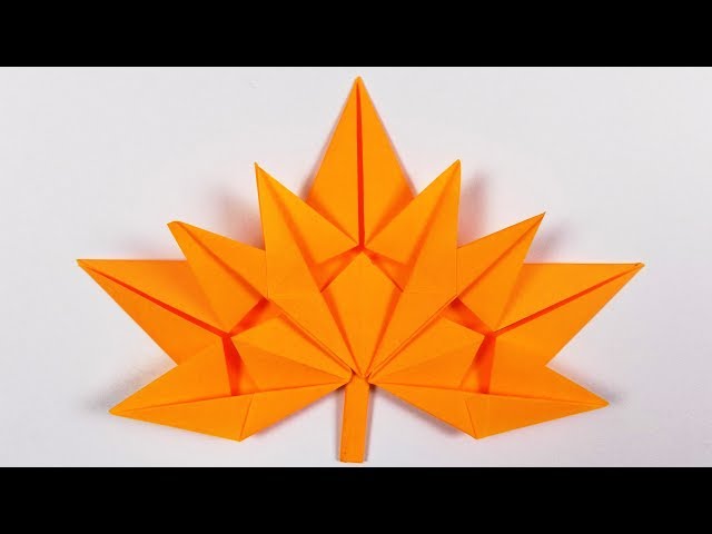 How to make AUTUMN LEAF PAPER - Simple ORIGAMI