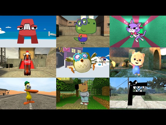 FUN 9 Mural Showcase of Nextbots in Minecraft I Garrys Mod CHASE