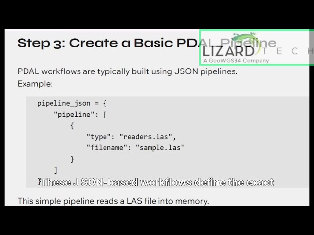 Step by Step PDAL Python Workflow for LiDAR Data Processing