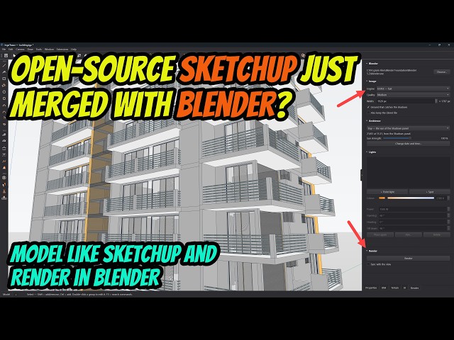 Open-Source SketchUp Just Merged with Blender? Model like SketchUp and Render in Blender