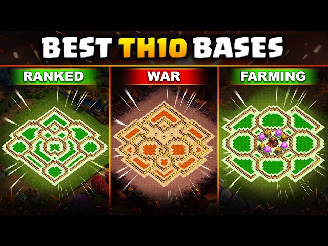 NEW BEST TH10 Bases 2026 Anti Giant Arrow | Farming + War + Ranked Base