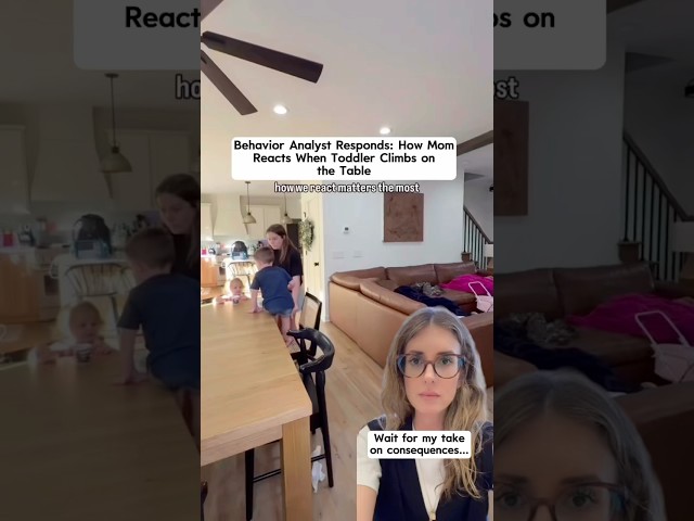 Behavior Analyst Responds: How Mom Reacts when Toddler Climbs on the Table
