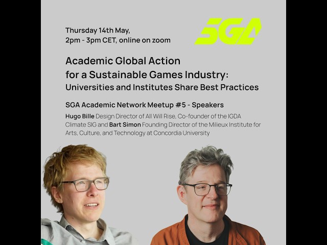 Academic Global Action for Sustainable Games Industry: Universities/Institutes Share Best Practices