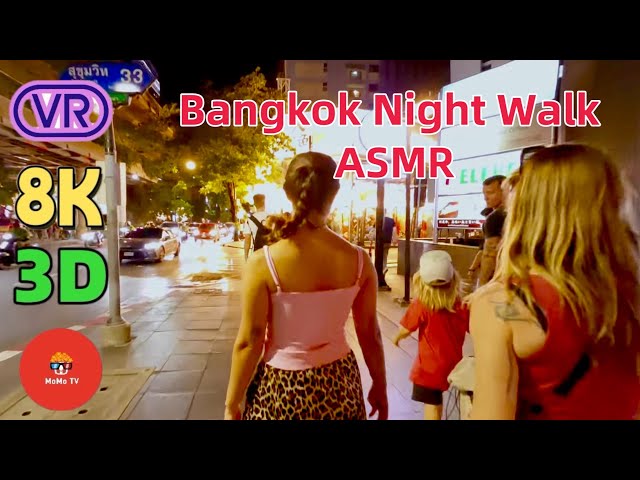 Bangkok Night Walk ASMR | From Phrom Phong to Asok | 8K City Ambience • Street Food & Nightlife