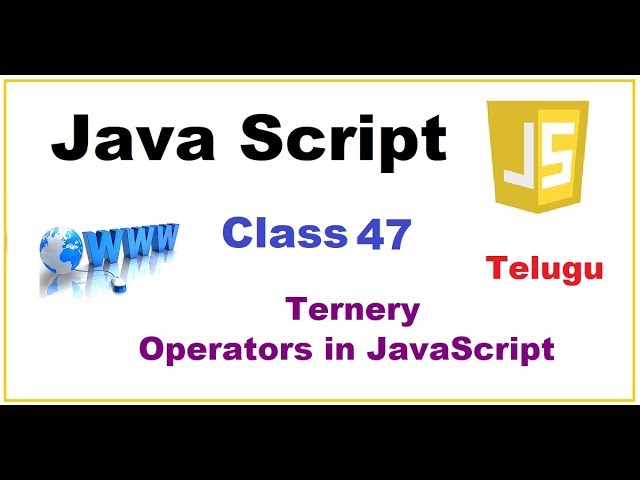 What is Ternery Operator in JavaScript Telugu | How does a ternary operator work | VLR Class 47