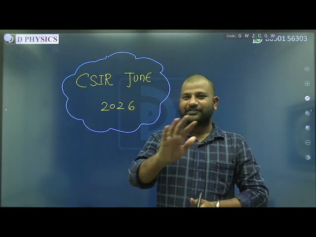CSIR - JUNE 2026 | Daily Dose Problem Series Live On YouTube | D PHYSICS |