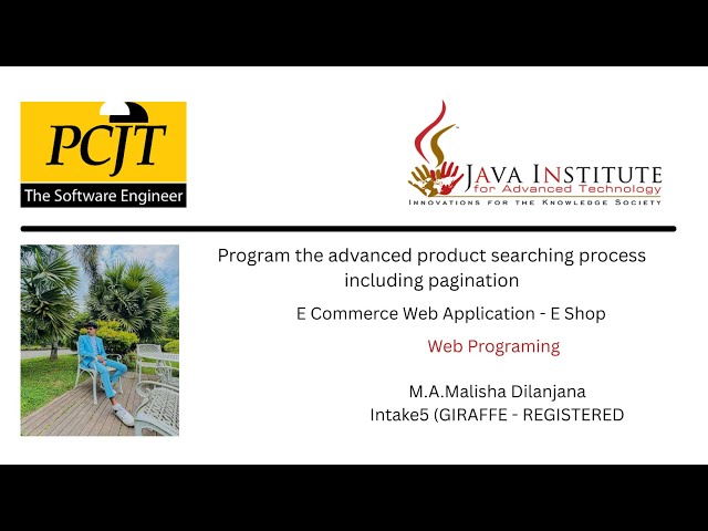Web Project Task 20| 1st Year | Semester 01 | Java Institute |