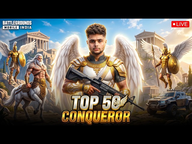 TOP 50 CONQUEROR TODAY ❤️‍🔥 BGMI LIVE w S8UL BIXI