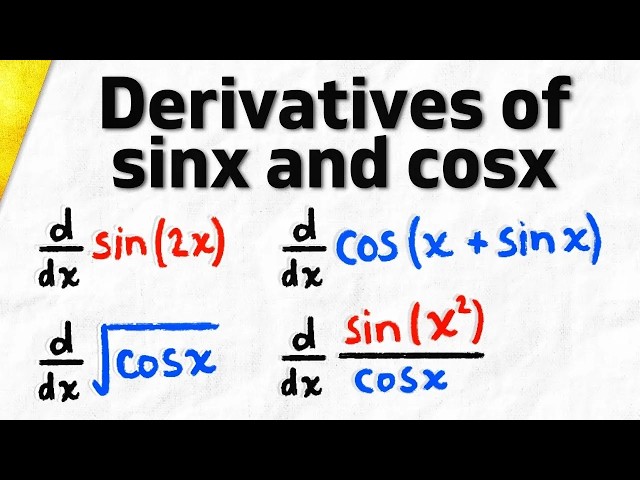 Derivatives with sinx and cosx Master Problems | Calculus 1 Exercises