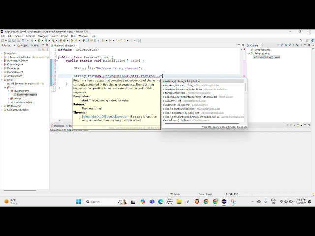 Reverse String in java | How To Reverse String in Java using StringBuilder | Java Programs