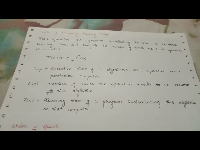 Analysis & Design of Algorithms-Fundamentals of Analysis of Algorithm Efficiency-Analysis Framework