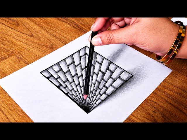 How to Draw 3D Hole Optical Illusion | Easy 3D Pencil Drawing Tutorial