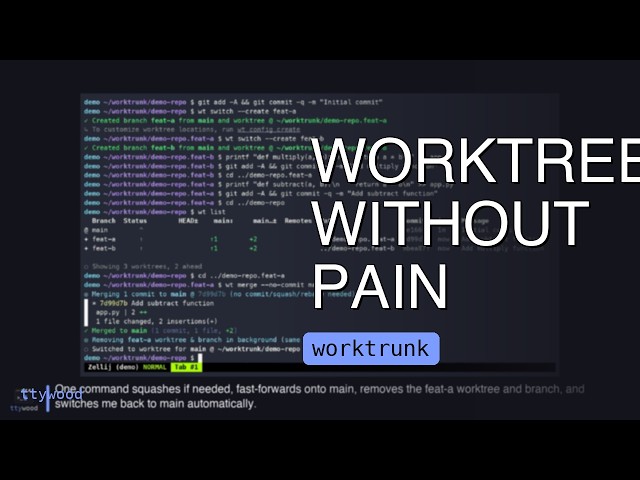 Git worktrees without the pain: worktrunk tested (max-sixty/worktrunk)