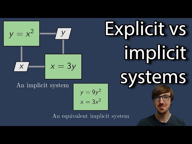 Explicit vs implicit systems
