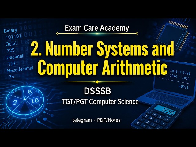 Number System & Computer Arithmetic | TGT PGT Computer Science DSSSB | Exam care academy