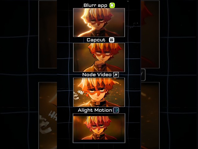 Capcut vs Alight Motion vs Blurr vs Node Video - Editing Challenge #capcut #alightmotion #amv