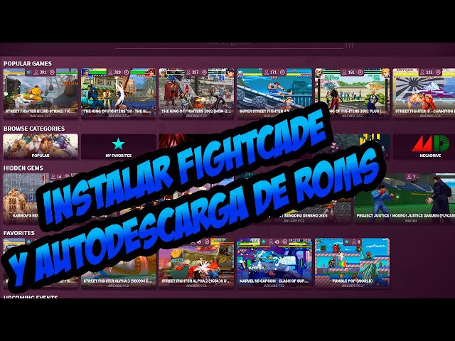 TUTORIAL FIGHTCADE 2 + AUTODESCARGA 2025  ¡NO BUSQUES MÁS LAS ROMS!
