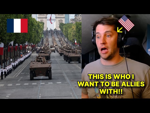 American reacts to French Incredible Military Display