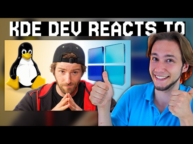 KDE Dev reacts to Linus Tech Tip ENTIRE Linux journey!