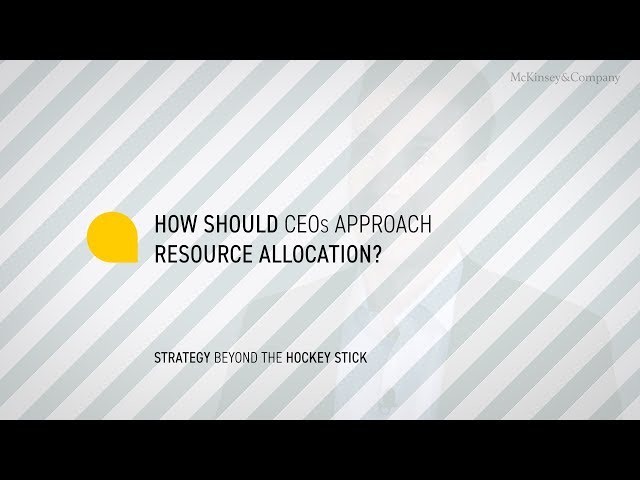How should CEOs approach resource allocation?
