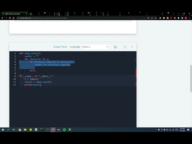 HackerRank Python Problem "sWAP cASE" || Competitive Programing With Python @Codolearn