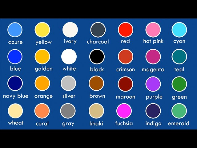 Names Of Colors | List Of Colors In English