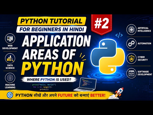Python Tutorial for Beginners in Hindi #2 | Application areas of Python