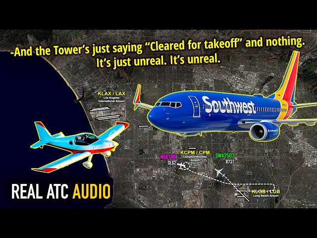 A light aircraft is flying through the departure corridor. REAL ATC.