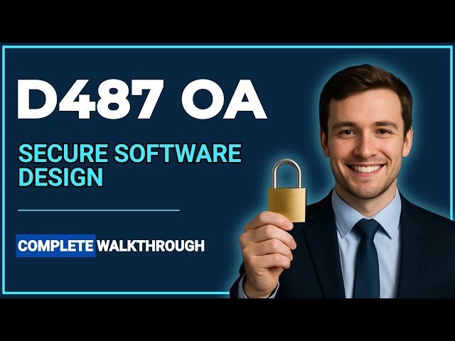 WGU D487 OA – 100% Pass Guide for Secure Software Design