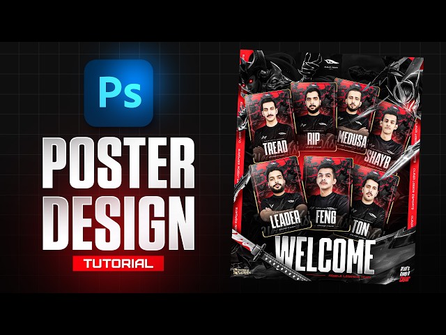 How to Design Poster for Esports Team - MASTERCLASS