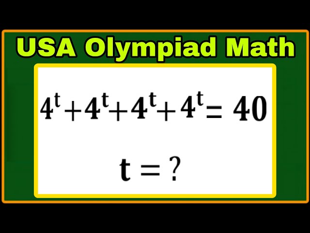 USA| A Super Interesting Olympiad Mathematics| Algebra Equation| Can you solve this? 