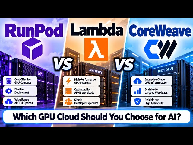 RunPod vs Lambda vs CoreWeave | Which GPU Cloud Should You Choose for AI? | Uplatz
