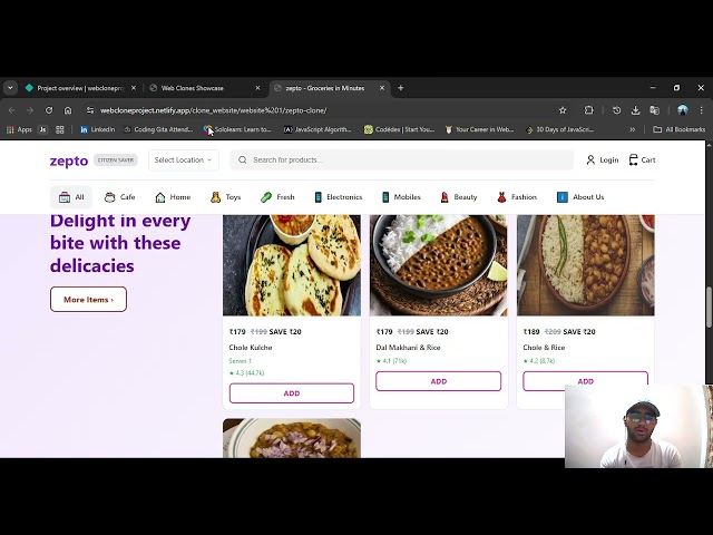 Zepto Website Clone Using HTML & CSS | Frontend Project