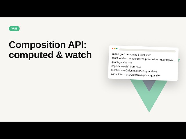 Vue.js + Pinia - Web development basic Series: Composition API: computed & watch
