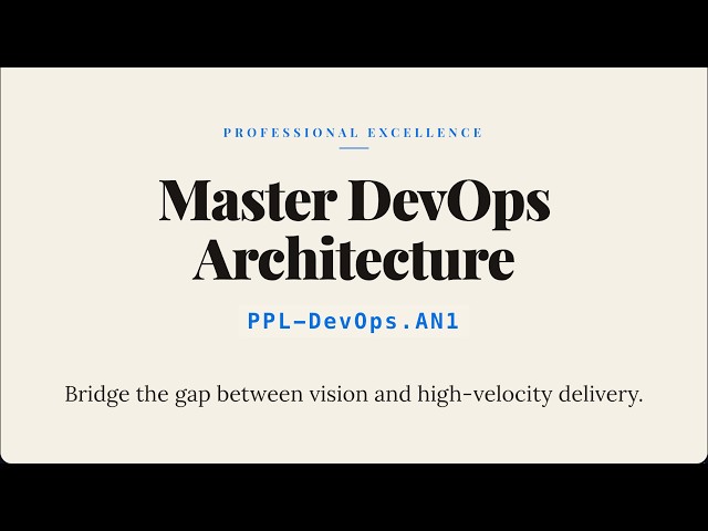 PeopleCert DevOps | Master DevOps Principles, CI/CD, Automation & Agile Practices