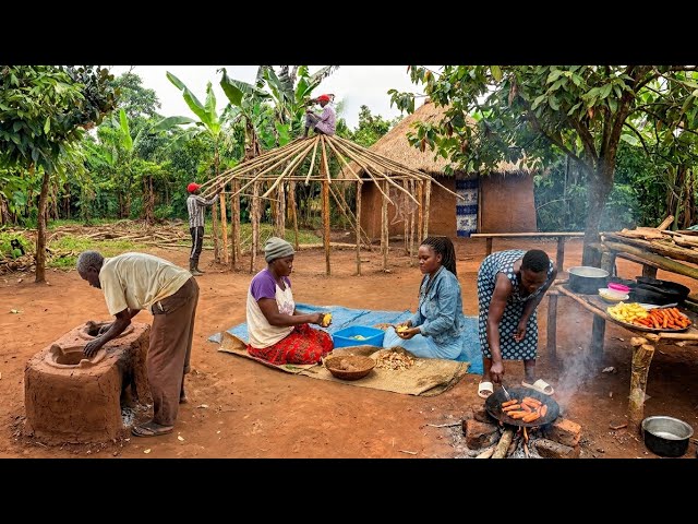Amazing Progress on our African Gazebo & Traditional Firewood Stove.
