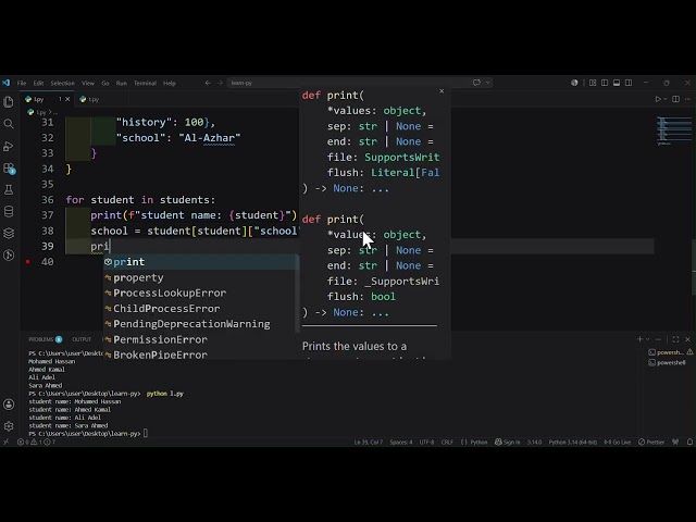 Learn Python: more dictionaries #40