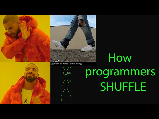 How programmers shuffle | #Shorts | ASCII art | Python project