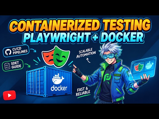 PLAYWRIGHT + DOCKER Containerized Testing | SDET | Playwright | CI/CD | Docker