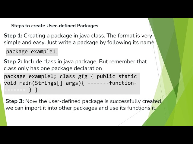 creating and importing packages in java