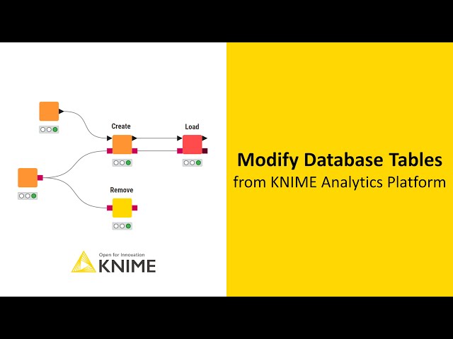 Modify Database Tables from KNIME Analytics Platform