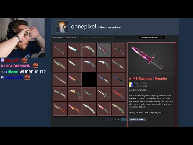 the moment ohnepixel realized he lost his favorite knife