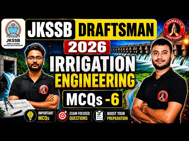 jkssb draftsman civil I jkssb draftsman pwd class I jkssb work supervisor class I Irrigation MCQs