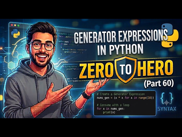 Generator expressions in Python | Zero to Hero (Part 60)